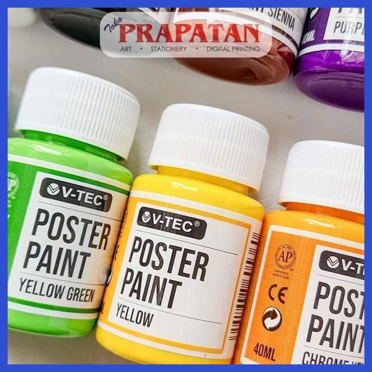 

( SEKOLAH / LUKIS ) SALE V-TEC POSTER COLOR SET 40ML PP40 | CAT POSTER SET (SENI / MENGGAMBAR / ART / KERAJINAN ) PACKING AMAN