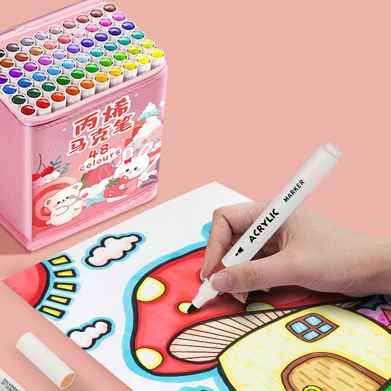 

Cod Spidol Maker Isi 24 Pcs (24 Warna) / Vint And Versatile / Acrylic Merker Set 24 Color Waterproof