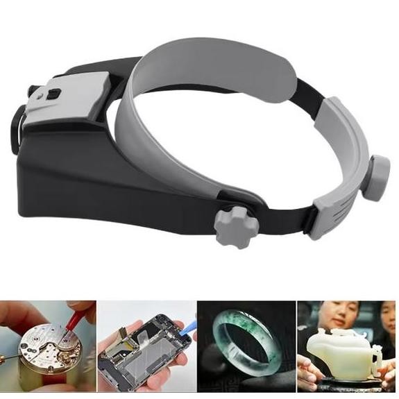 

Sale Kacamata Pembesar Reparasi Pembesaran 8X Headband Magnifier Glasses With Led Light