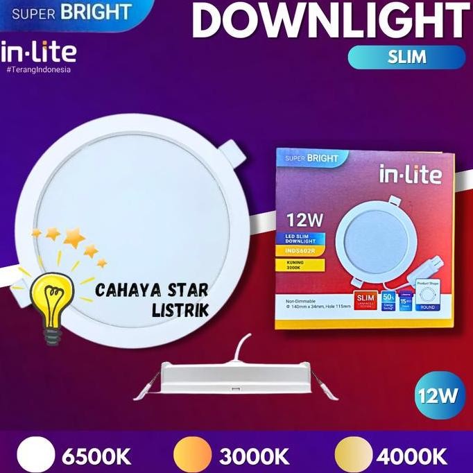 Lampu Led Plafon Inlite Slim Downlight 12W 12 Watt - Inds602R