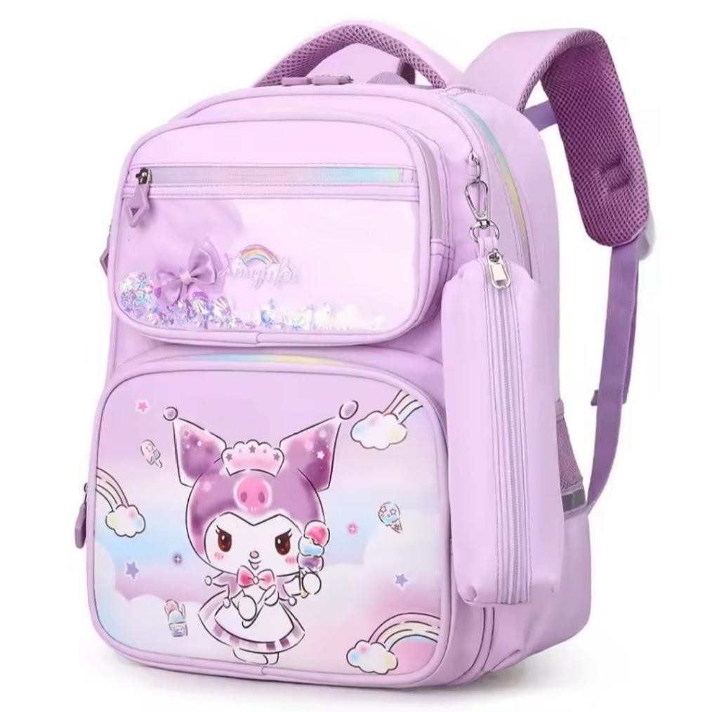 TAS RANSEL Anak Sekolah Motif KUROMI Dompet Anak Perempuan TK/SD/SMP