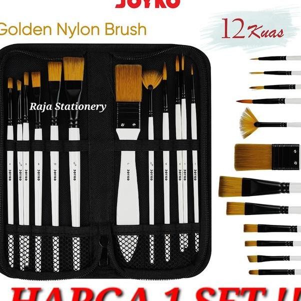 

Joyko Art Brush Set Set Kuas Lukis Cat Acrylic Car Air Poster Watercolour Brs18