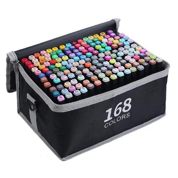 

Touch Spidol Dual Side Fine Art Marker 168 Color Double Headed Marker Set Multi Color Spidol