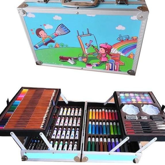 

Art Set Art Menggambar Melukis Anak Kotak Koper Besi