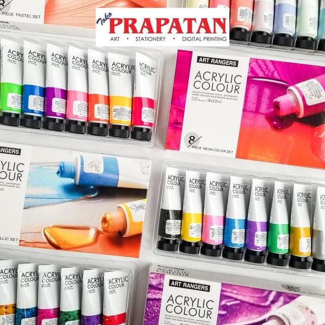 

Art Rangers Acrylic Paint Set 8X22Ml Neon Metallic Glitter Pastel