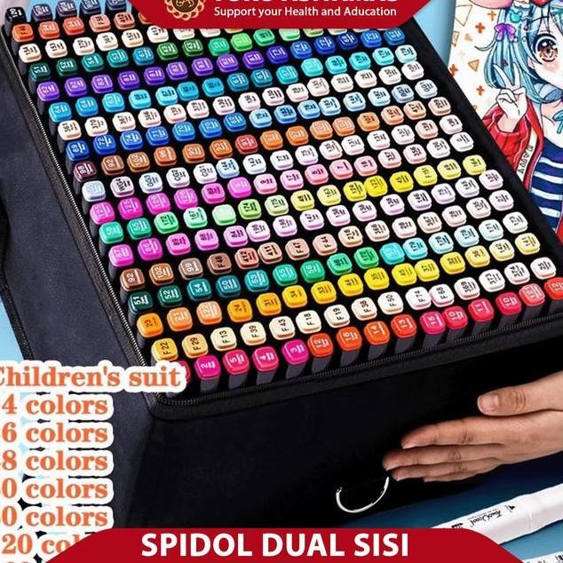 

Touch Toddi 12243640486080120 Spidol Dua Sisi Warna Alat Mewarnai Anak 1 Set General Marker Lengkap Fine Art General Animation Sketch Markers 2 Tip