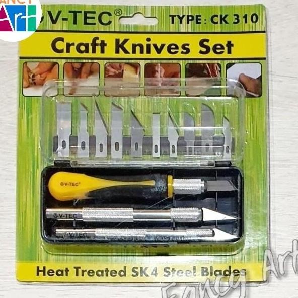 

Vtec Craft Knife Ukir Cutter Pen Art Set 310