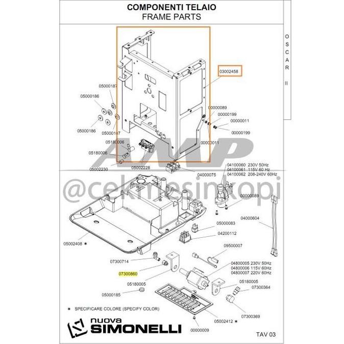 ------] Original Nuova Simonelli Oscar II Body Panel Frame Machine
