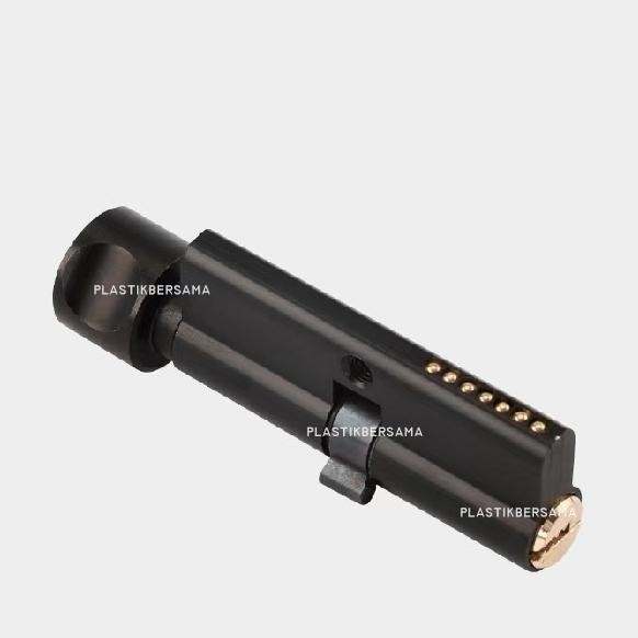 Kunci Pintu Rumah Hitam Gold Ukuran Kecil - Gagang Kamar dan Utama Minimalis Bahan Aluminium