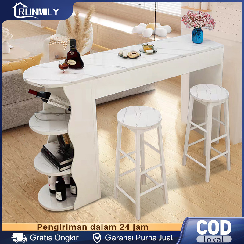 ✨Termasuk 2 kursi✨1 Set Meja mini bar dan kursi/ Meja Dan Kursi Bar/meja makan 2 kursi/meja bar mini