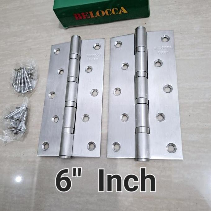 Belocca Engsel Pintu 6" Inch Stainless Sus 304 Tebal