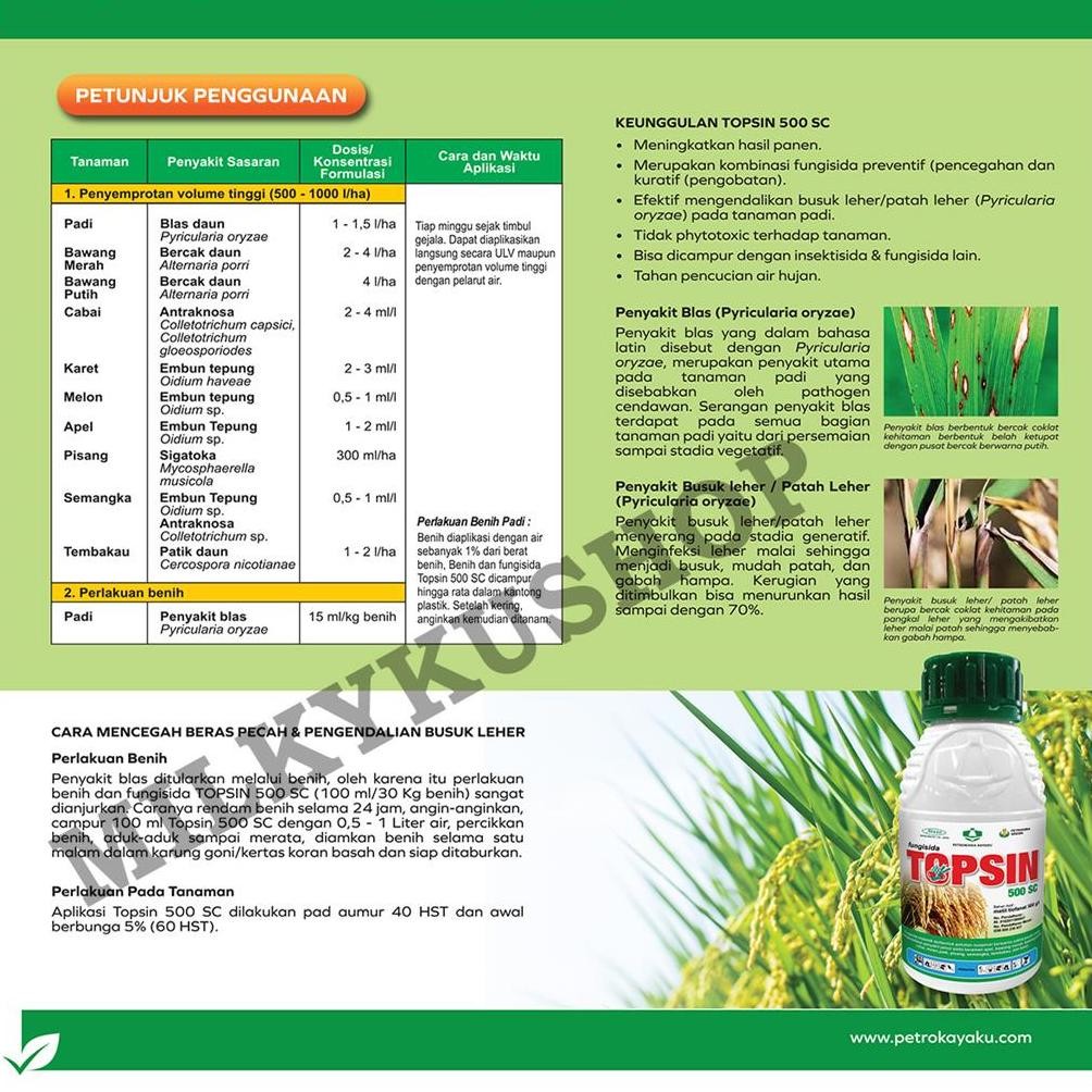 Topsin 500 SC 500 ML Fungisida Sistemik Asli