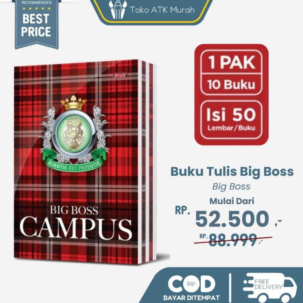 

Buku Tulis Big Boss 50 Lembar Pak Isi 10 Buku