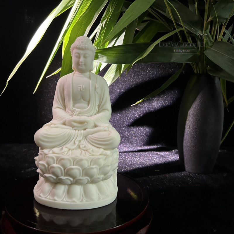Ivory Fruit Large Sun Amitabha Buddha Car Decoration Ornament Gift