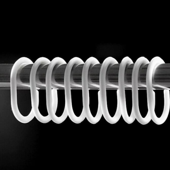 SHOWER CURTAIN 180X180 TEXTILE/SHOWER CURTAIN KAIN 180CM/ KORDEN PUTIH