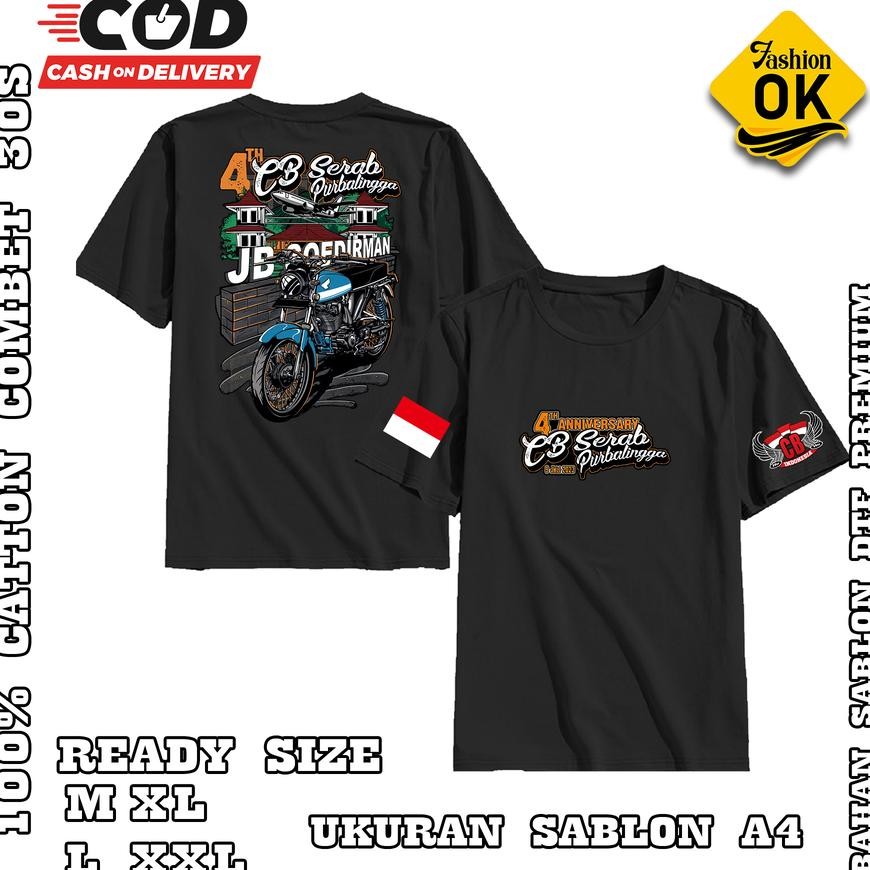 Promo Kaos Official Merchandise Acara Anniversary 4Th Cb Serab Purbalingga Panjang Ada T-Shirt Cb Gl
