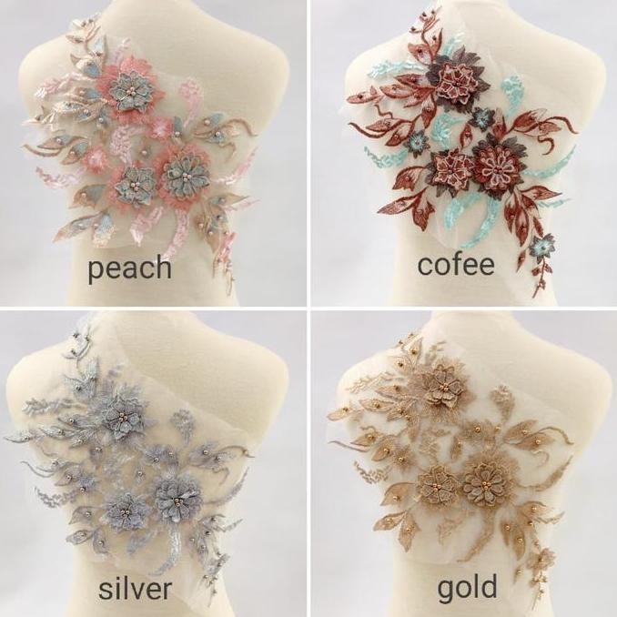 ] lace bordir bunga BB20/Aplikasi bordir/bordir tempel