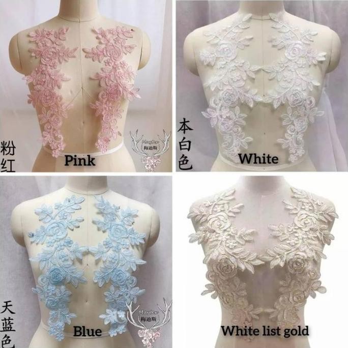 

&<&<&<&] sepasang lace/patch/bordir tempel/bordir pengantin/wedding lace