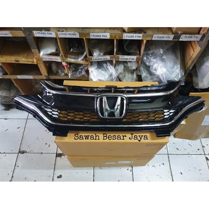 Base Grille List Garnish Chrome Grill Gril & Emblem H Depan Set Komplit Honda Jazz Rs Gk5 Facelift 2