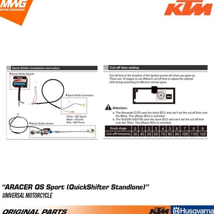 ARACER QS SPORT QUICK SHIFTER STANDLONE