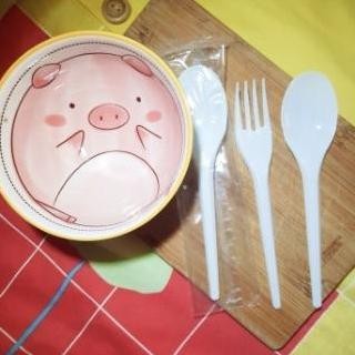 Sendok Garpu Plastik Set / Paket Sendok Garpu Steril Premium