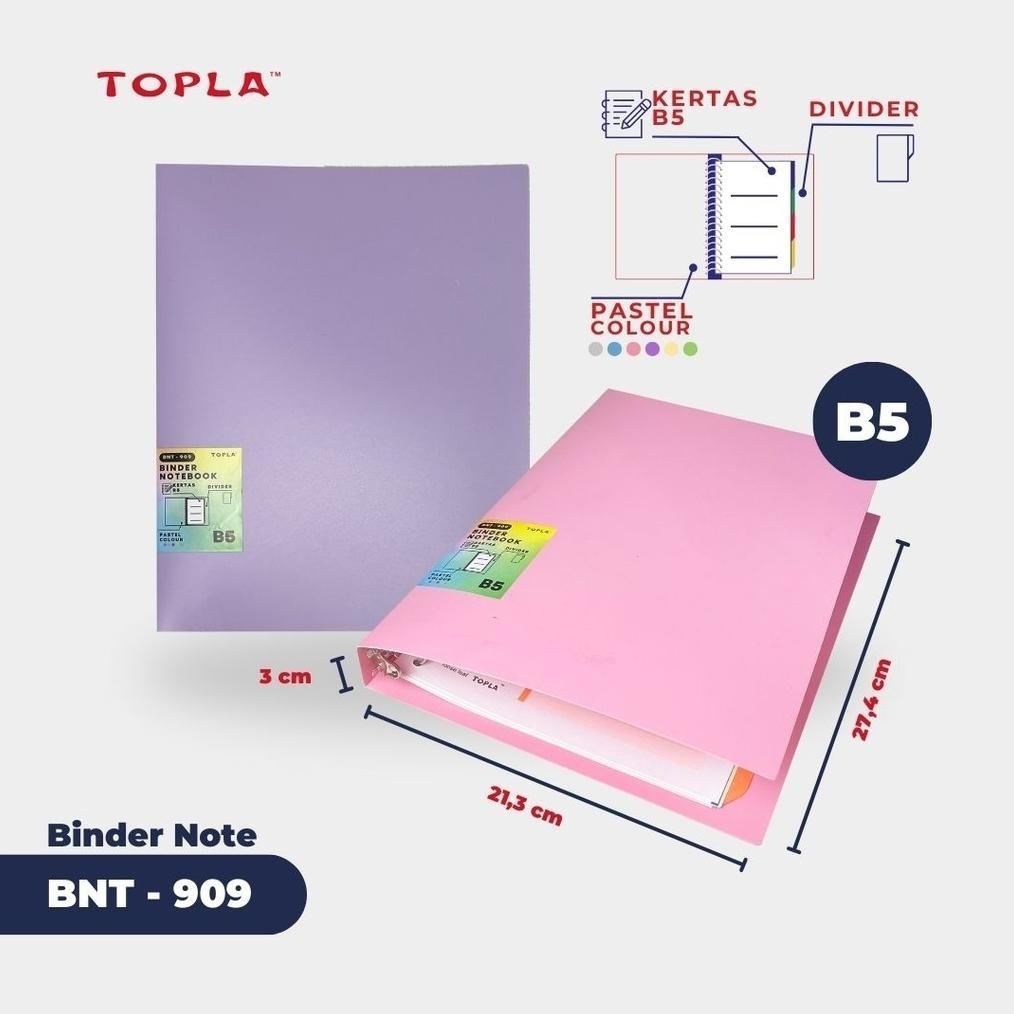 

Promo Topla Buku Catatan Topla Binder Note 909 B5 - Warna Pastel, Cocok Untuk Sekolah & Kuliah Promo