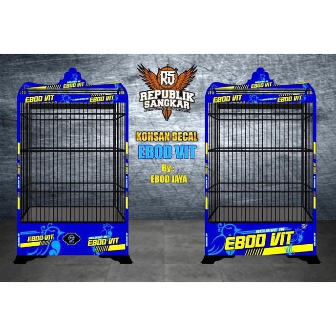 SANGKAR KANDANG KOSAN EBOD JAYA DECAL NO 2 UKURAN 40x40