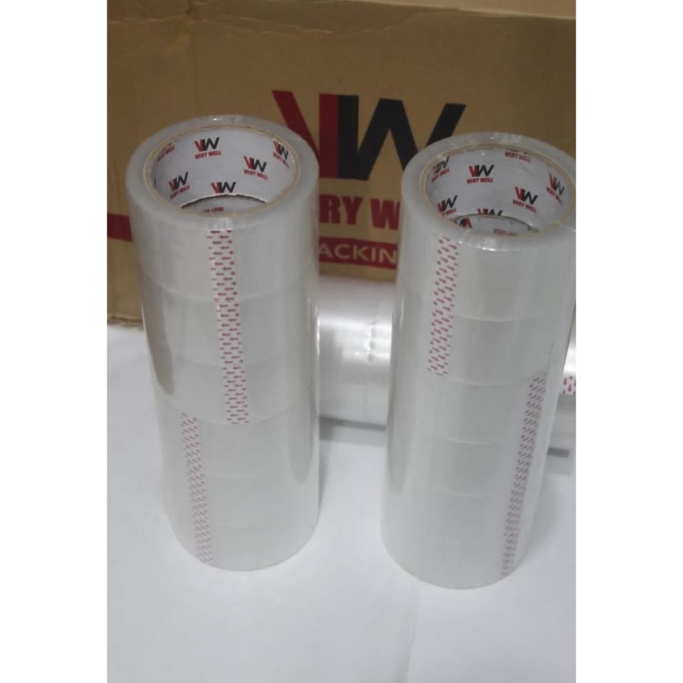 

Premium Lakban Opp 48Mm X 90 Yard Very Well (Vw) Warna Bening Linko Coklat Prermium