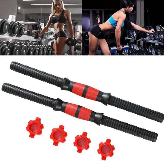 Bar Dumbell 35 - 51Cm Stik Barbel Panjang Pvc Stik Barbel Lurus Bar Dumbell