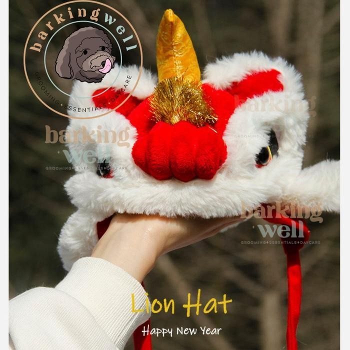Baju Imlek Anjing Kucing - Topi Barongsai Kostum Imlek Anjing Cny