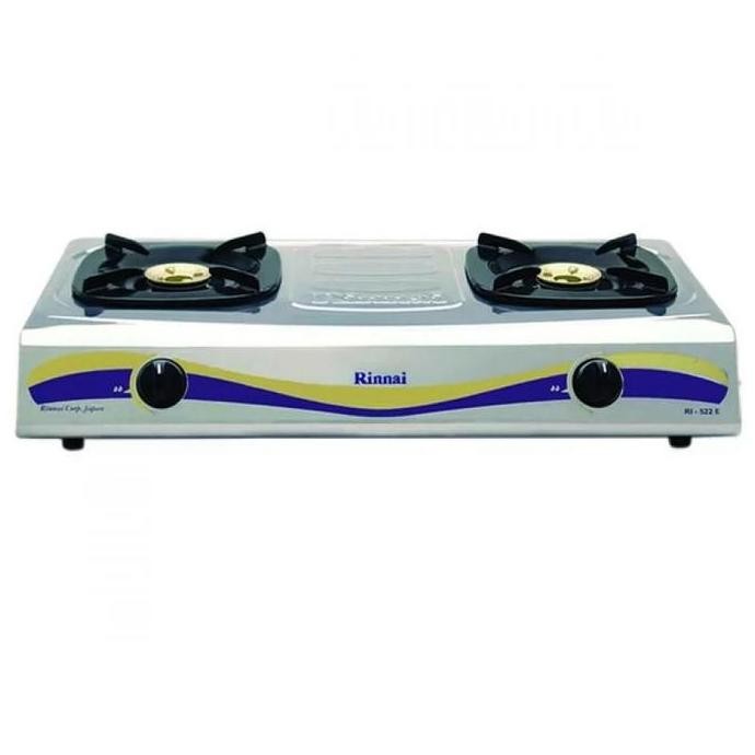 Rinnai Kompor Gas Stainless 2 Tungku Ri-522E - Silver