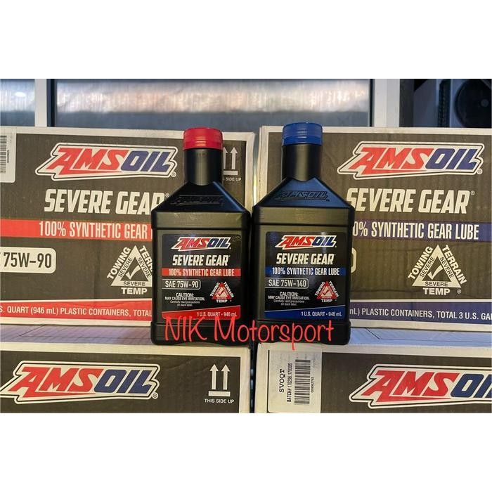 TERBARU AMSOIL Severe Gear 100% Synthetic Gear Lube 75W90 / 75W140 - AMSOIL Oil LSD - 946ml