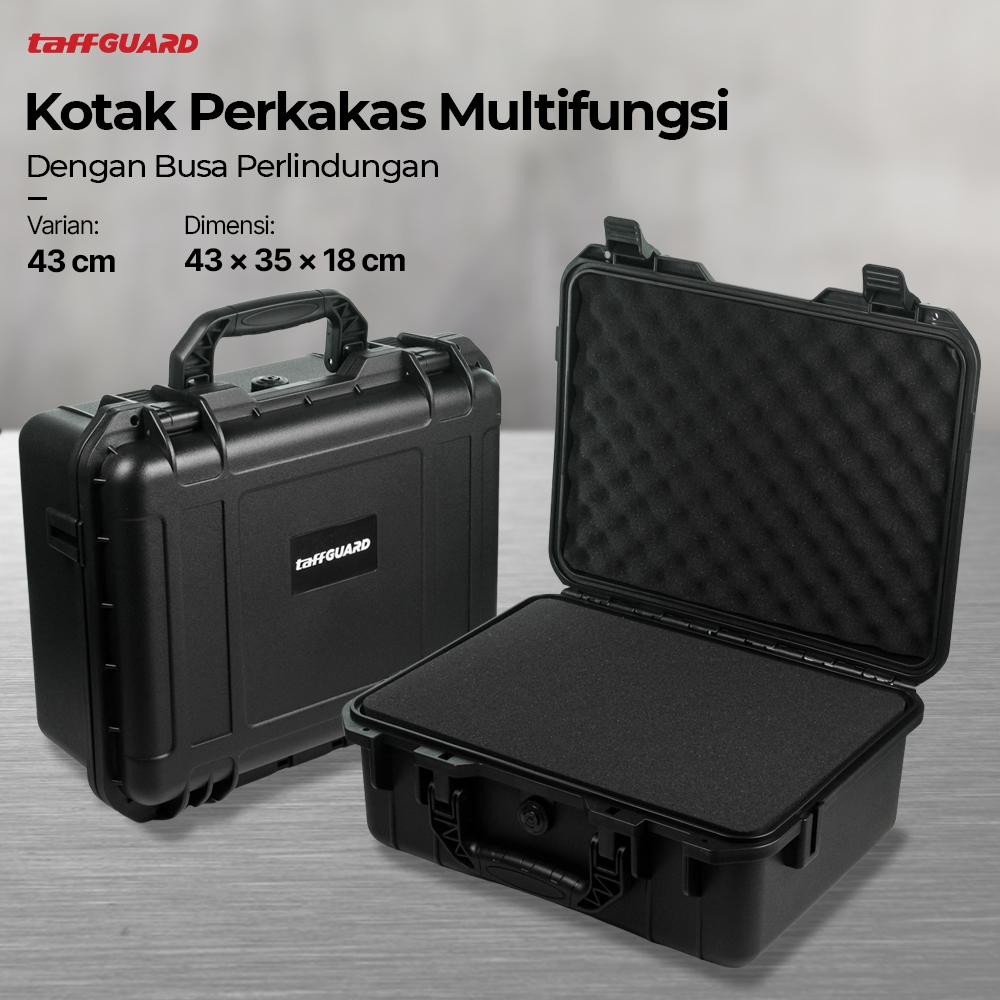 Kotak Perkakas Tool Box + Busa Case Waterproof Hard Kotak Custom Penyimpanan Alat Perkakas Power Too