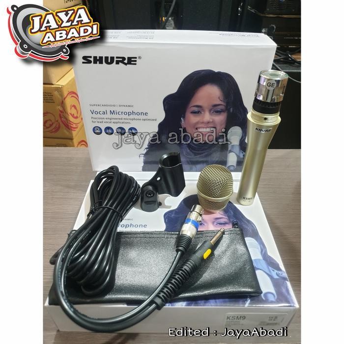 Mic Kabel Shure Ksm 9 Spool Crome Dynamic Microphone Original Dan Terpercaya