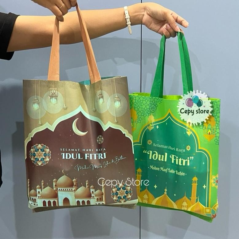 

Sale ( Isi 12 ) Tas Souvenir Lebaran / Goodie Bag Idul Fitri / Tas Hampers Laminasi M Dvc-78