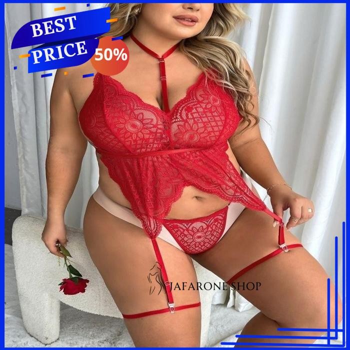 JUMPSUIT BIG JUMBO SEKSI SIZE LINGERIE TRANSPARAN JUMPSUIT JAFARONE SHOP