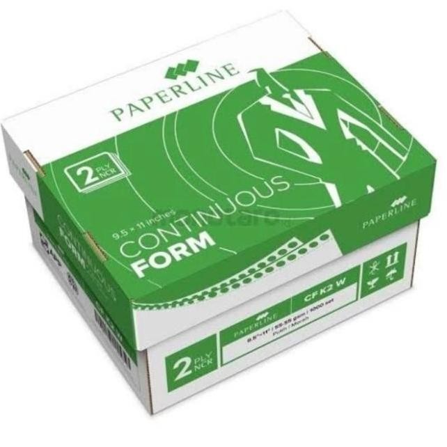 

continuous form/kertas komputer 2 ply paperline 9,5 x 11 putih -merah