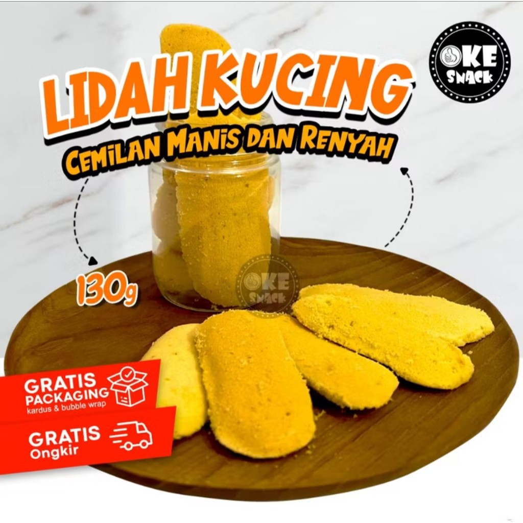 

Kue Lidah Kucing 130g | Kue kering Manis Lidah Kucing