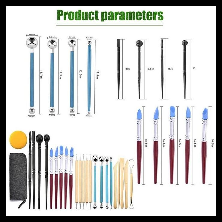 

Best Seller 25Pcs Butsir Set Alat Ukir Clay Pottery Tool Modelling Alat Tanah Liat