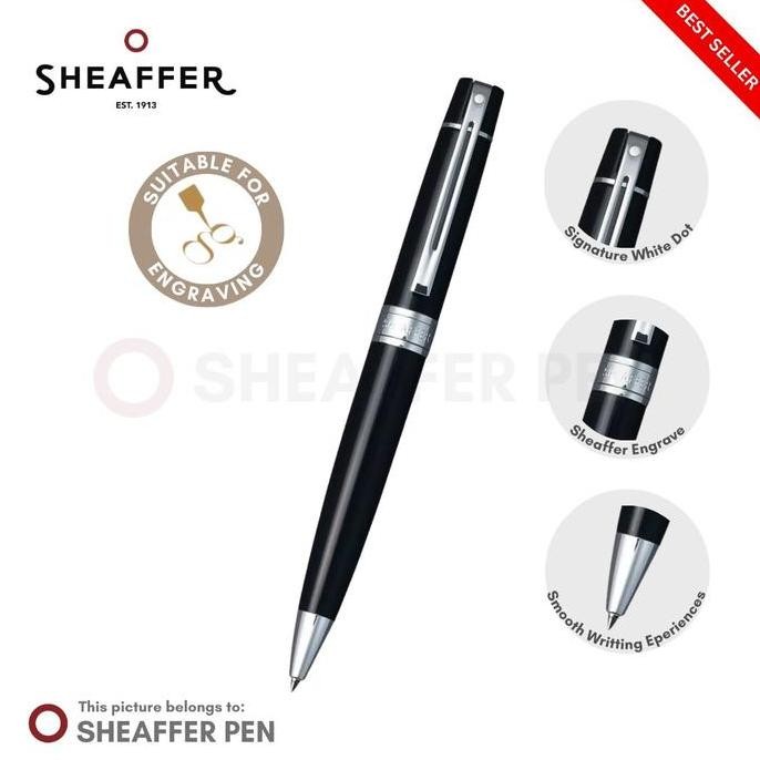 

Sheaffer Sgc 300 Glossy Black Featuring Chrome Plate Trim Ballpoint Co