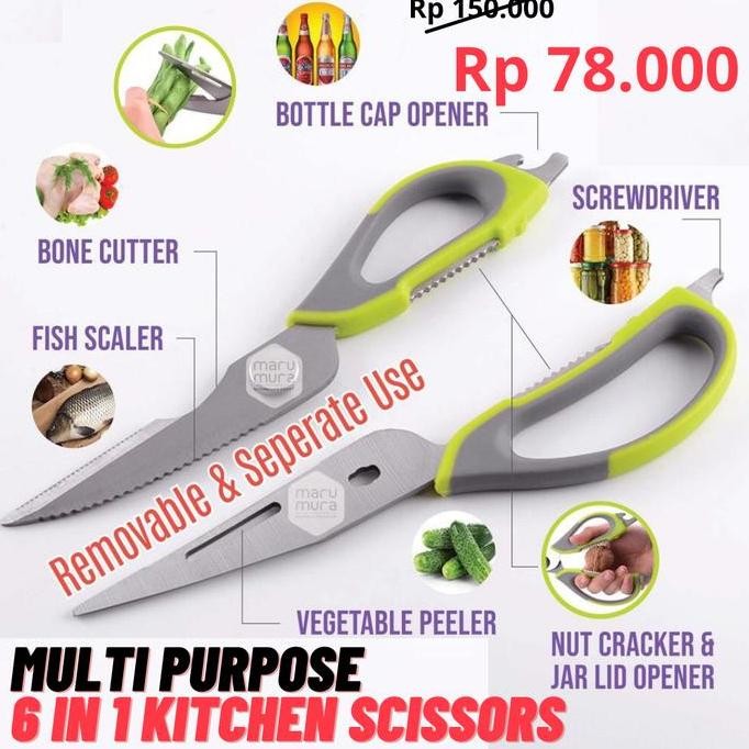 

Terlaris Gunting Dapur Serbaguna Stainless Lengkap Multifungsi Bisa Dilepas