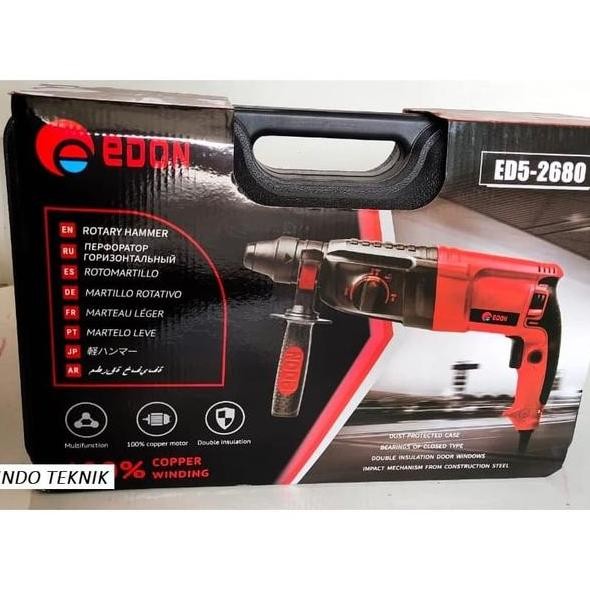 Mesin Bobok Tembok Beton Edon Ed52680 Mesin Bor Hammer Rotary Hammer