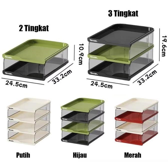 

[SOSHOP] TONCEN RAK MEJA DOKUMEN KERTAS FILE BELAJAR KOTAK SUSUN ORGANIZER PREMIUM