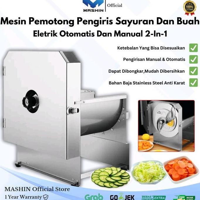

Terlaris Mashin - Mesin Potong/Pengiris Sayuran Dan Buah Elektrik Otomatis Dan Manual