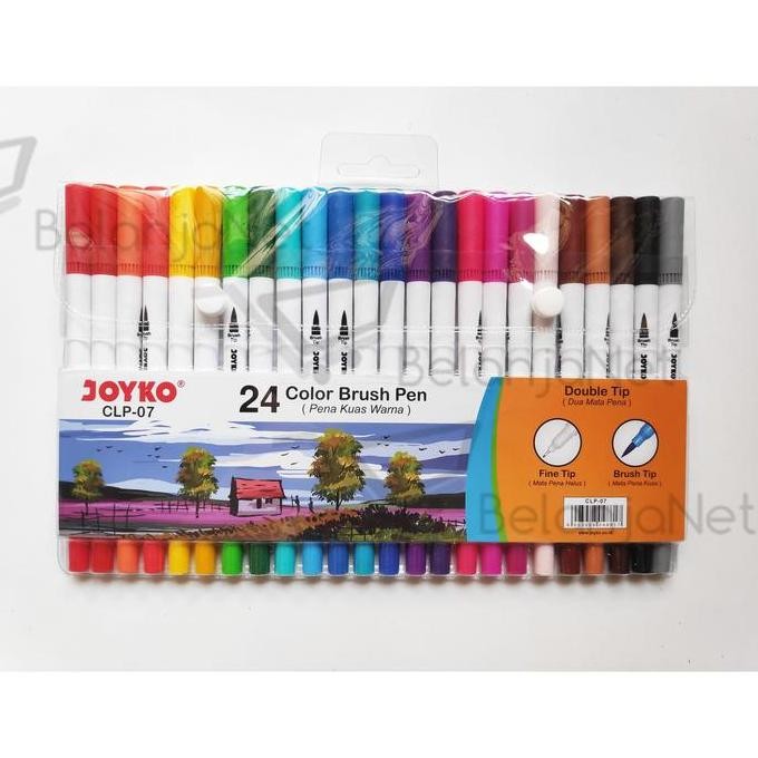 

New Product - Color Brush Pen Joyko 24 Warna ( Kuas & Pen 24 Color) Clp-07 Kiarastoreku