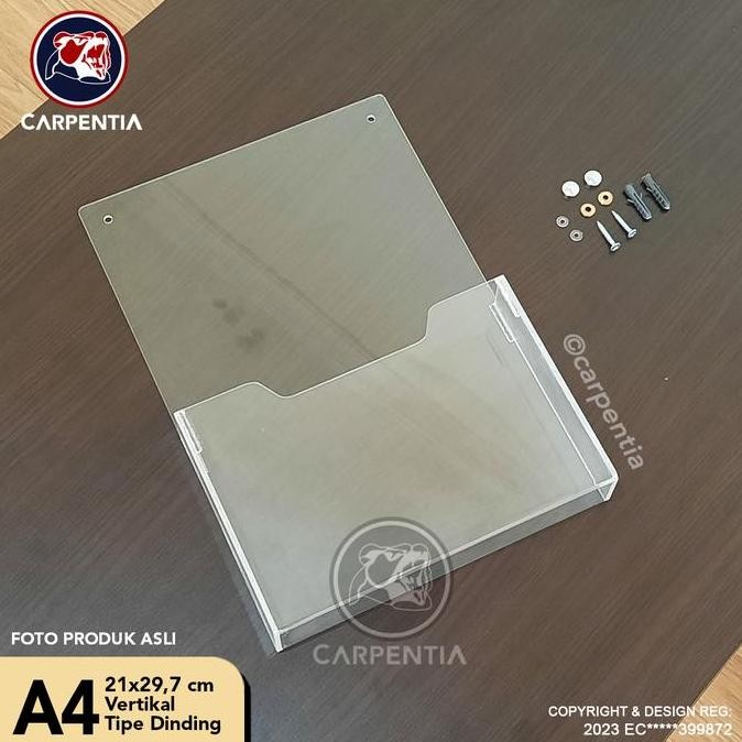 

New Product - Carpentia Tempat Brosur Dinding Akrilik / Acrylic Holder Gantung - A4 V - Tipe D Kiarastoreku