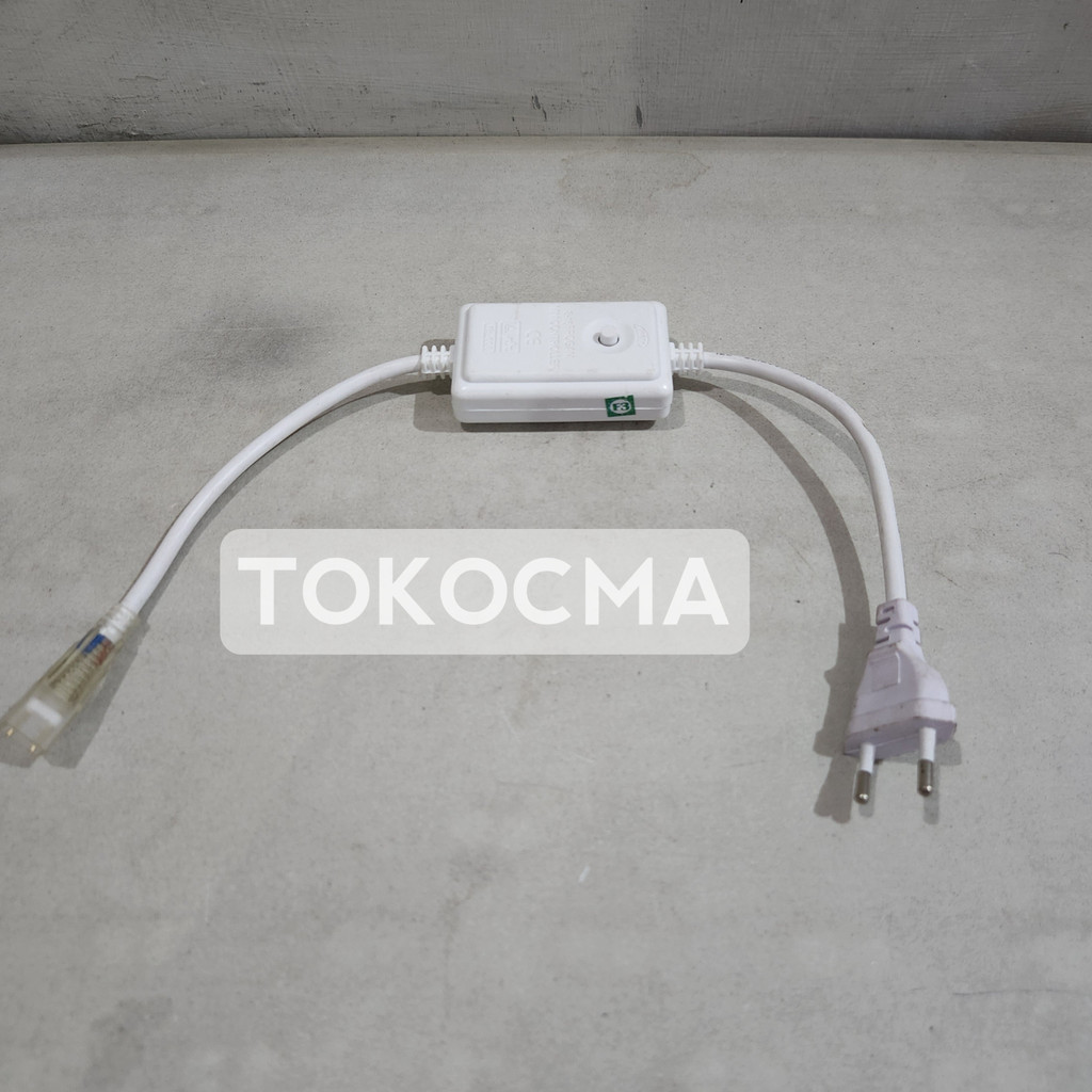 Kabel Colokan Soket Lampu Led Strip RGB 220V SMD 2835 5050 / Socket Adaptor Lampu Selang Kedip-Kedip