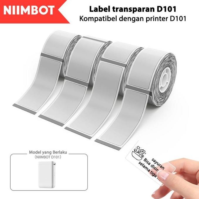 

Niimbot D101 Kertas Stiker Transparan Tahan Air Dan Tahan Minyak Untuk Klasifikasi Penyimpanan Rumah Tangga Label Co