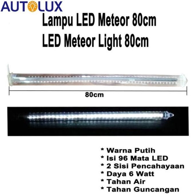 Lampu METEOR LED 80cm Cahaya PUTIH 220v / METEOR LED 80CM 220V