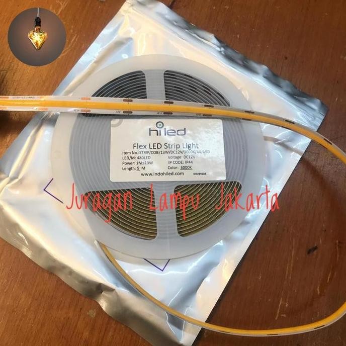 HILED LED STRIP COB DC12V 5 METER FLEKSIBLE STRIP COB 12V